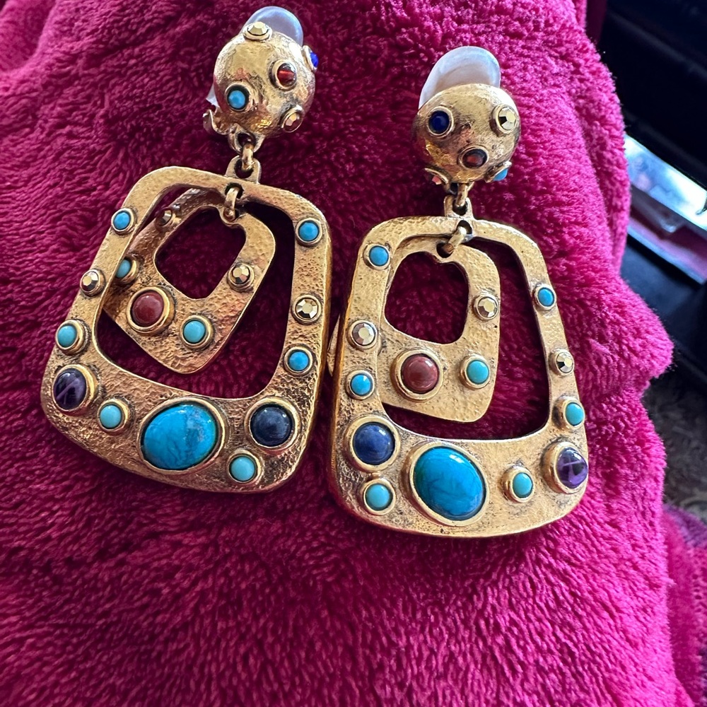 Jose and Maria Barerra earrings. Stunning earrings in perfect shape. Rare!!